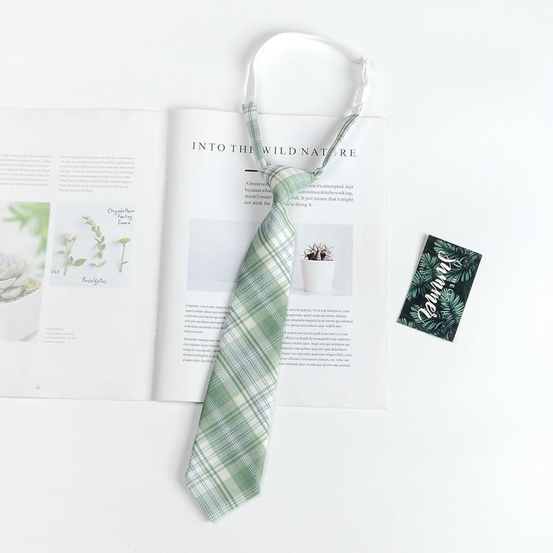 JK Bow Tie for Women, Japanese Uniform Shirt, College Style Student Plaid Tie, Men's Free Ribbon Accessories