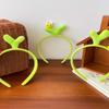 Bean Sprout Flowers Headband Cartoon Plush Flower Hair Hoop Cute   Daily