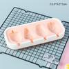 Cartoon Animals Silicone Ice Cream Mold Easy Popsicle Molds with Lid and Sticks DIY Homemade Ice Lolly Ice Cream Bar Pop Molds