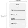 1000-Piece White Clothing Price Tag Set with Box