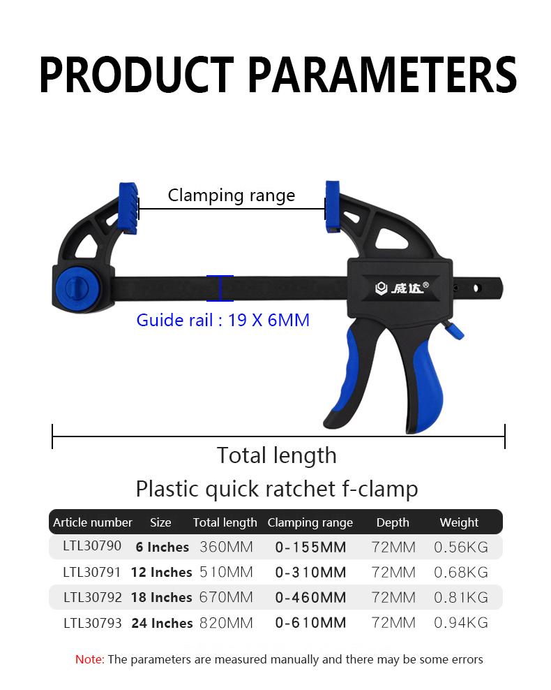 Bar Clamps for Woodworking, Trigger Quick Grip Clamps, One Handed Ratchet Wood Working Clamps, Mini Small Bar Woodworking Clamps