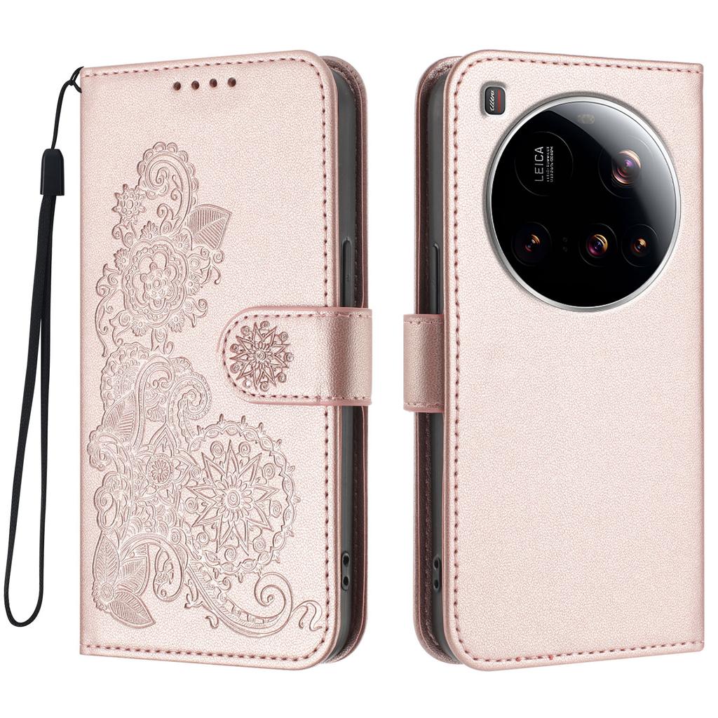 For Xiaomi 15 Ultra Phone Cases Mandala Flower Leather Wallet Mobile Cover with Strap