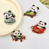 Китайская брошь Панда: Капающее масло Ювелирные изделия - Милый сувенир из Сычуани Чэнду, значок из сплава