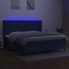 VidaXL Slat Bed Base with Mattress and LEDs, Upholstered Bed with Headboard, Double Bed, Adult Bedroom Bed, 3138427