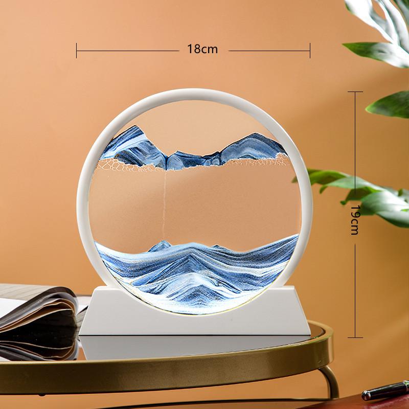 Песочные часы Quicksand Art 3D для декора гостиной и офиса - подарок для снятия стресса