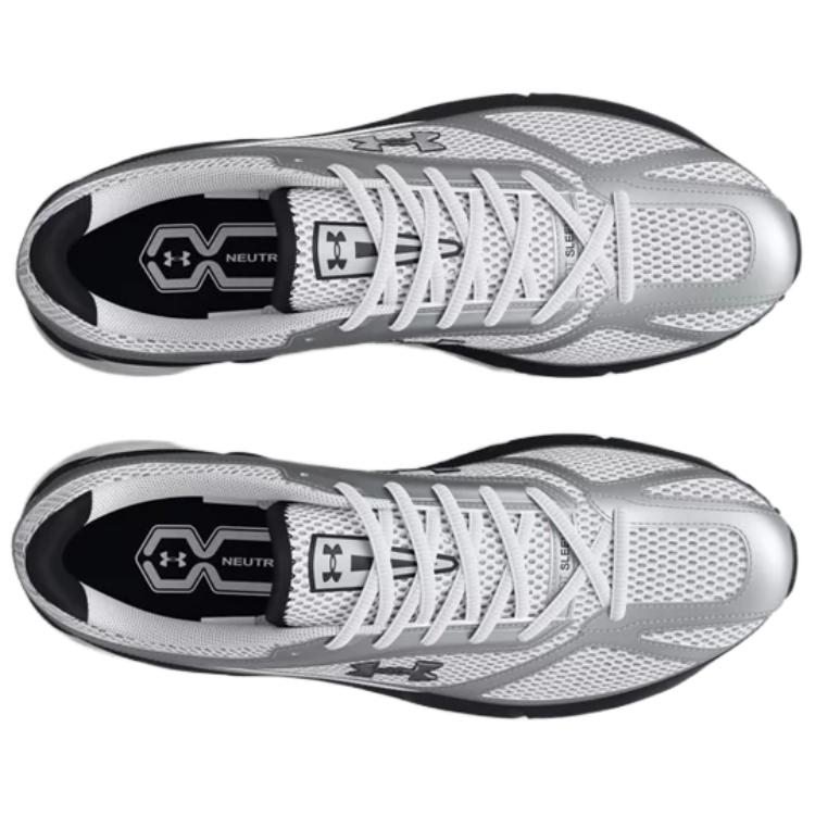 Under Armour Apparition Metallic Silver Black Men Sneakers White 3027595-106