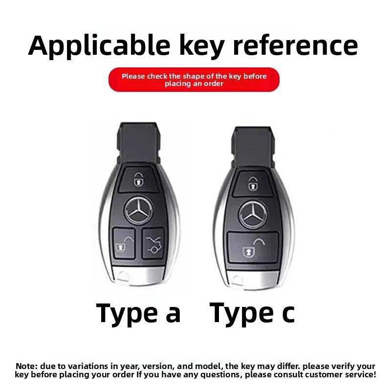 PNR1 Car Metal Key Case Cover Shell for Mercedes Benz A B C E Class GLS GLA GLK GLC CLS CLA AMG W204 W205 W212 W463 W176