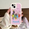 Cartoon Barbapapa Phone Case For IPhone 16 15 14 13 12 11 Pro Max Plus Leather Soft Cover