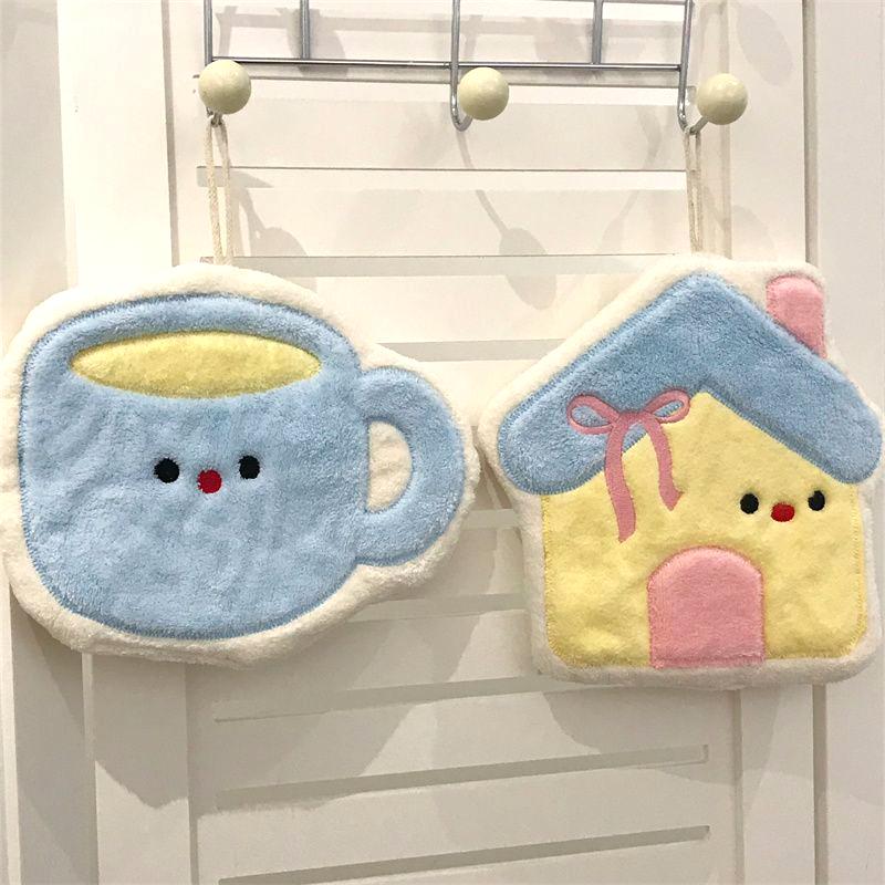 Cartoon Hand Towel Cute Kitchen Towels Bathroom Hand Towel Kitchen Cleanning Cloth Handkerchief Bath Serviettes Hand Cloths