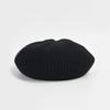 LALA Wool Knit Beret Hat - Black