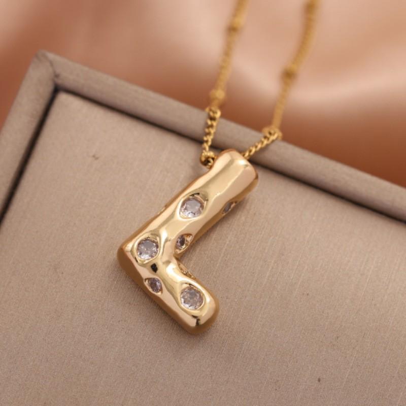 Ladies' Diamond Metal Necklace, Heavy Craftsmanship Premium Design Initial Necklace, Gift for Women, Holiday Present, Party Jewelry.