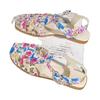 Large size bag head flat heel hollow color printed beach sandals summer new broadband women's shoes