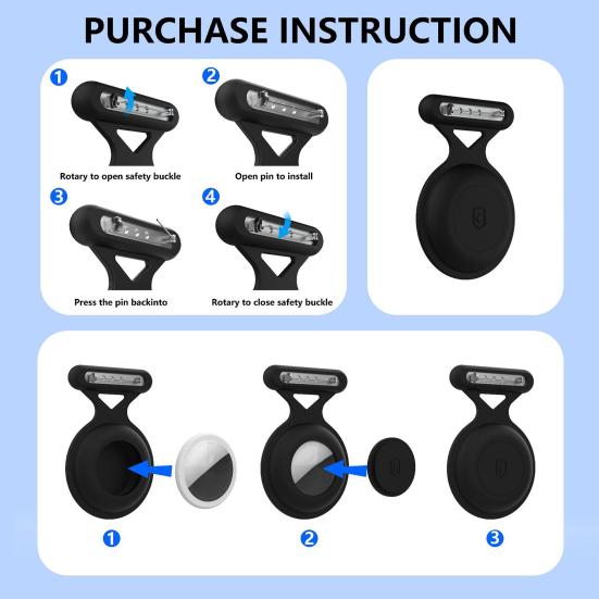 Детский скрытый чехол для GPS-трекера для AirTag, водонепроницаемый держатель локатора с защитой от потери и булавкой-брошью для детей, пожилых домашних животных, силиконовый трекер-протектор