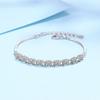 S925 Silver Fashion Korean Dongdaemun Accessories Internet Celebrity Moissanite Single Row Simulated Diamond Full Diamond Bracelet for Women