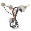 Electric Guitar Wiring Harness Yellow Cap A500K B500K Jack Metal Guitar Prewired Harness Replacement