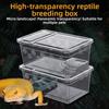 Transparent Reptile Tank Plastic Reptile Transport Container  Reptile Pet Supplies