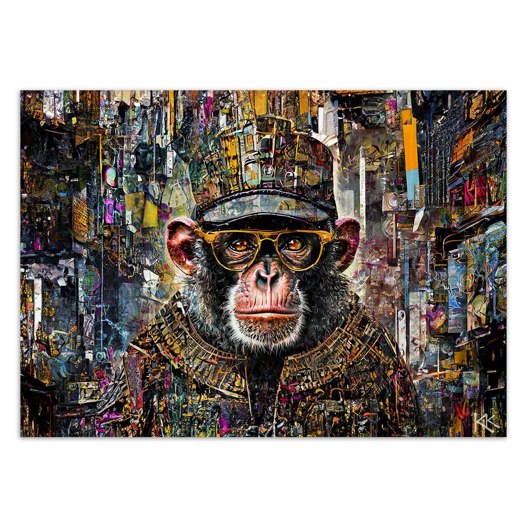 Wallpaper Monkey with colorful accents