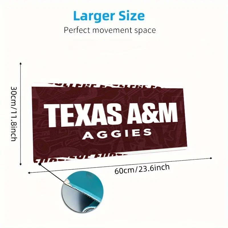 Texas A&M Color Mouse Pad Large Gaming Table Cushion Non-slip Laptop Tablet Big Mousepad XXL Mat Mini PC Playmat With Lock edge