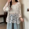 DIMANAF 2024 Новые летние женские футболки Базовые модные топы Кружевные футболки Повседневные свободные белые футболки