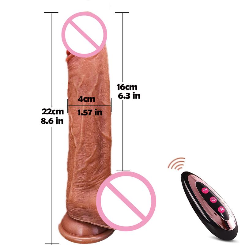 Sex Toys Realistic Dildo Vibrator for Women Heating Big Cock Remote Control Penis Telescopic Vibrators Anal Female Stimulator