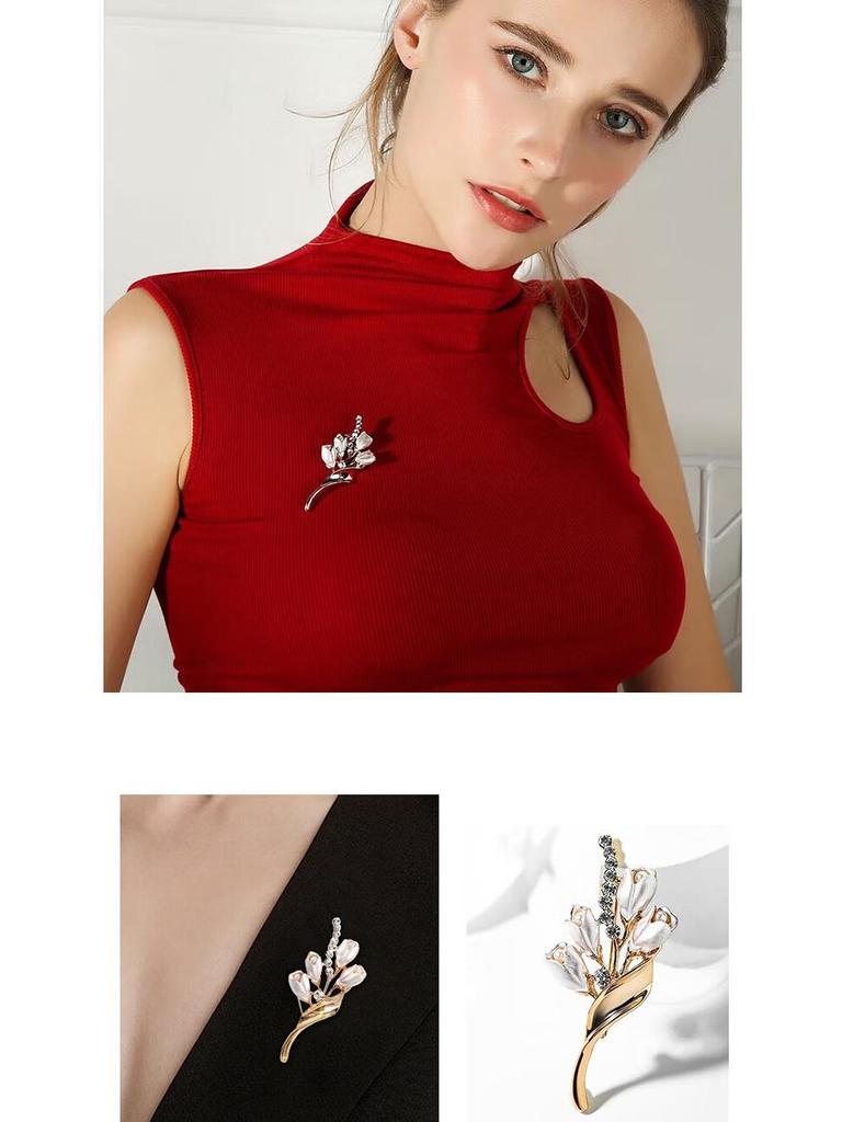 Элегантная брошь-тюльпан: Корсаж Высокого Класса Люкс для Свадеб, Костюмов и Дней Рождения