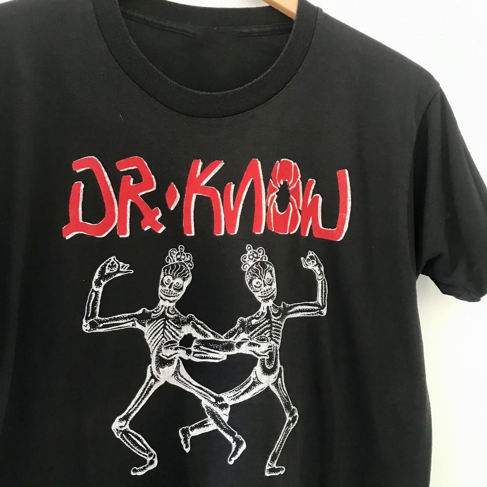 Vtg Dr. Know Band Music Tour Heavy Cotton Black Full Size Shirt For Men BL058 Unisex T-Shirt
