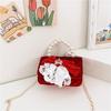 Eyecatching Kids Crossbody Bag Bright Red Pearl Princess Bag With Durable Features Antitheft