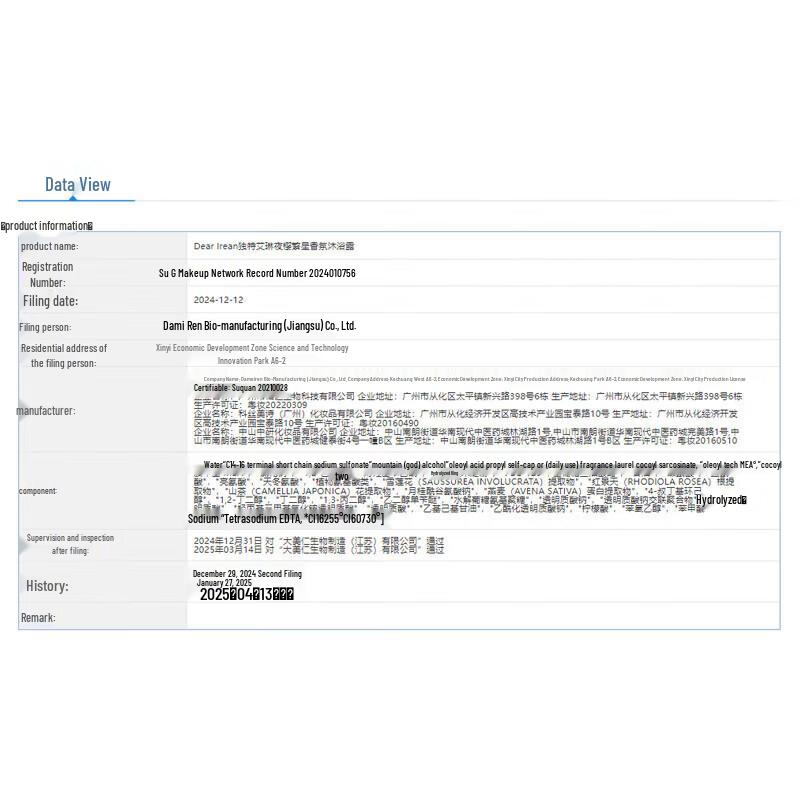 Dear Irean Night Sakura Stars Fragrance Shower Gel