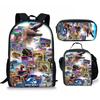 Jurassic World Dinosaur Backpack Set 3-Piece Student School Bag Lunch Bag Pencil Case
