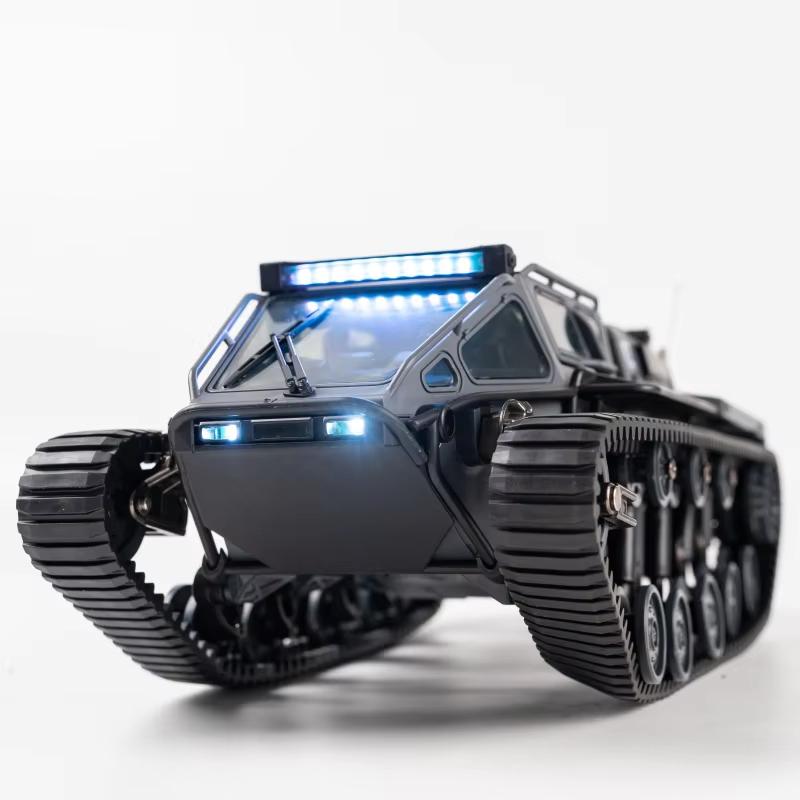 New All-terrain Off-road Four-wheel Rc Car 2.4g Amphibious Wireless Remote Control Track Tank Climbing Off-road Waterproof Armored Car Toy Car