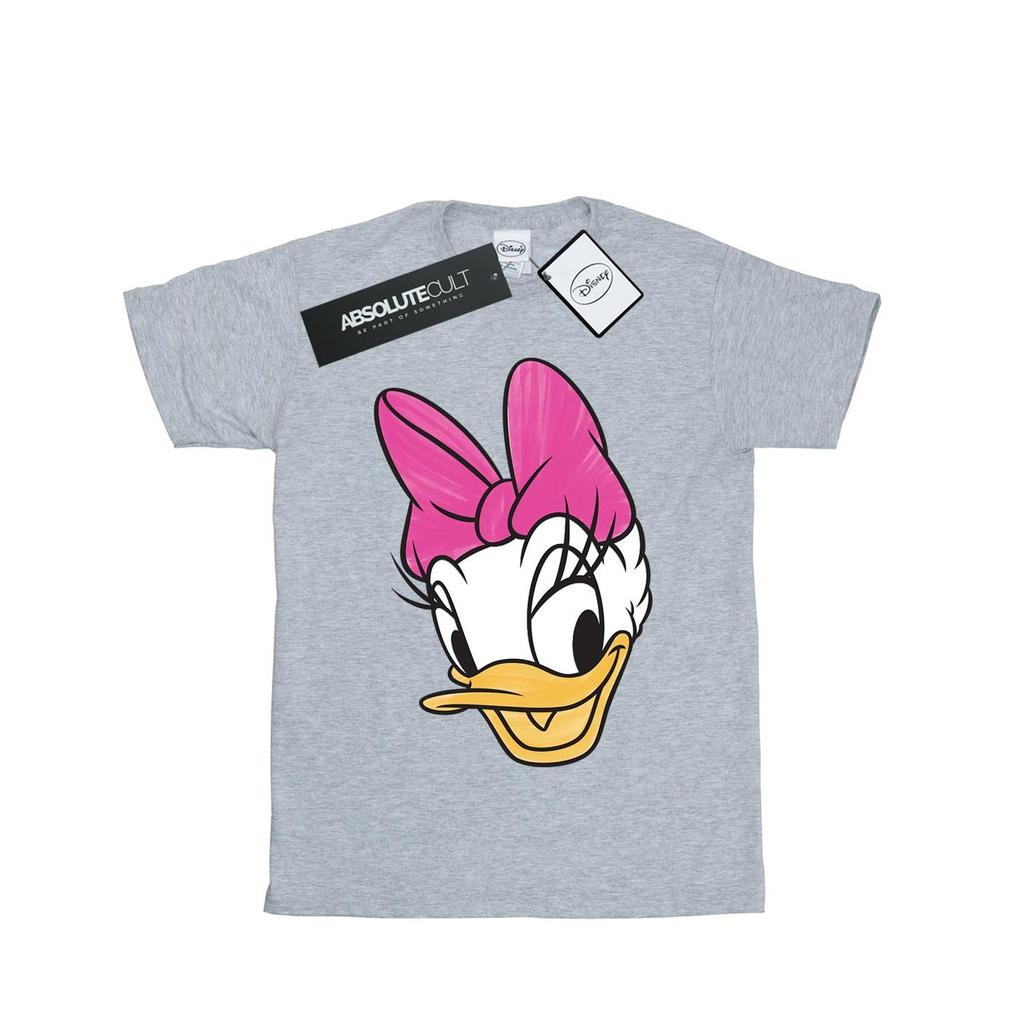 Disney Womens/Ladies Daisy Duck Head Painted Cotton Boyfriend T-Shirt