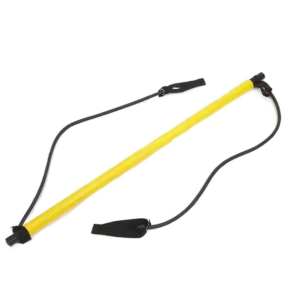 С Ab Roller Pilates Bar Kit Stretching Yoga Resistance Bands Foot Loop Pilates Sticks Exercise