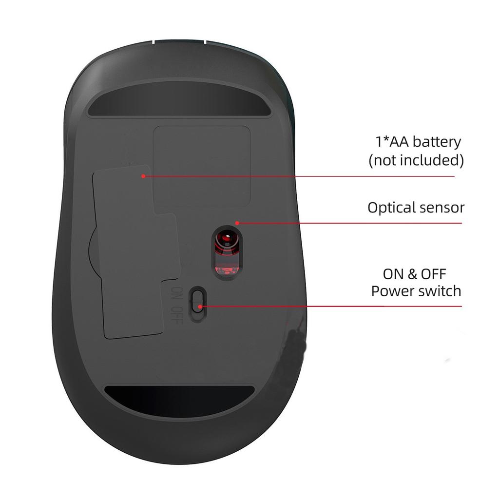 Беспроводная мышь YWYT G862 2,4G, 3-ступенчатая регулируемая точка на дюйм, эргономичный дизайн, технология Plug and Play для настольного компьютера
