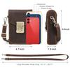 CONTACT'S Crazy Horse Leather Sling Bag For Men Small Crossbody Bag Casual Men Shoulder Bag High Quality Cellphone Bag