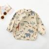Full Sleeve Mess Proof Baby Bib Machine Washable Baby Smock Soft Full Coverage Apron  Baby