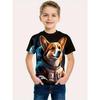 Новая повседневная детская одежда с принтом в виде собаки в стиле ретро, футболка, модная детская одежда для мальчиков