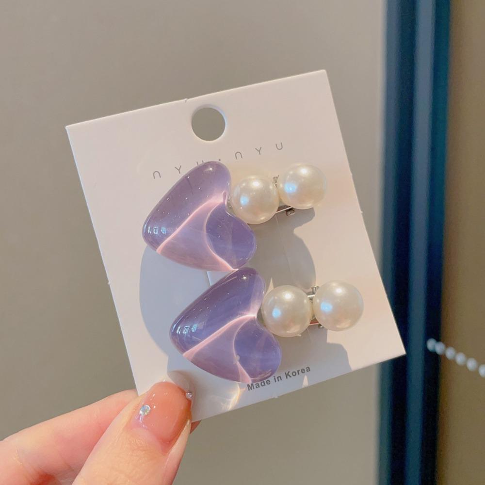 Pearl Side Hairpin Sweet Bangs Hair Clip Princess Headdress Styling Tool for Girls