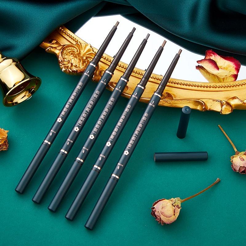 Double Head Eyebrow Pencil Waterproof Natural Three-dimensional Smooth Triangle Eyebrow Pencil Does Not Remove Makeup Lasting Women Makeup Cosmetics
