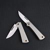 Titanium Alloy Outdoor Portable Mini Folding Fruit Knife D2 Steel Sharp Blade Survial Keychain Pocket Knife For Camping EDC
