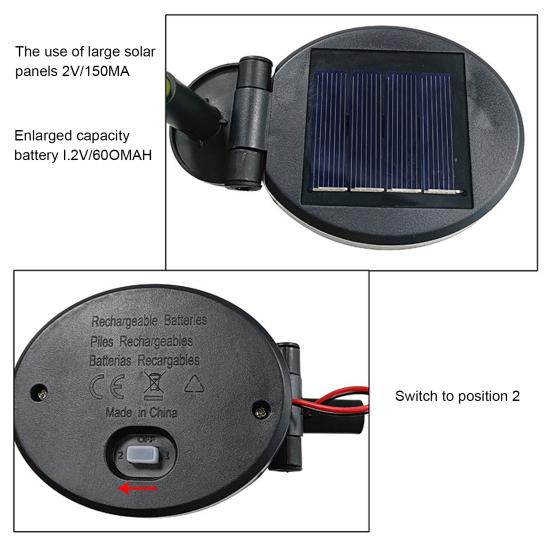 Рождественские огни на солнечной батарее, уличные водонепроницаемые светодиодные газонные огни с верхушкой-звездой, разноцветные