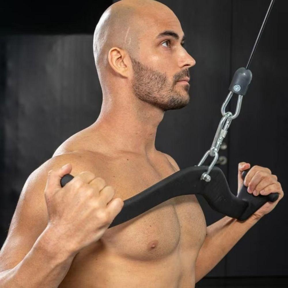 Anti-Slippery Lat Pull Down Bar 2nd Generation Curl Triceps Press Down Bar  Fitness