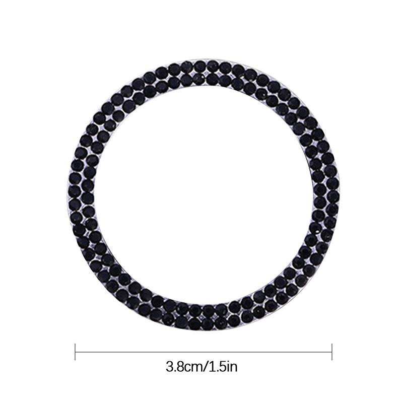 Крышка кнопки выключателя запуска двигателя автомобиля одним щелчком, двойная наклейка со стразами, защитное кольцо для выключателя зажигания и запуска