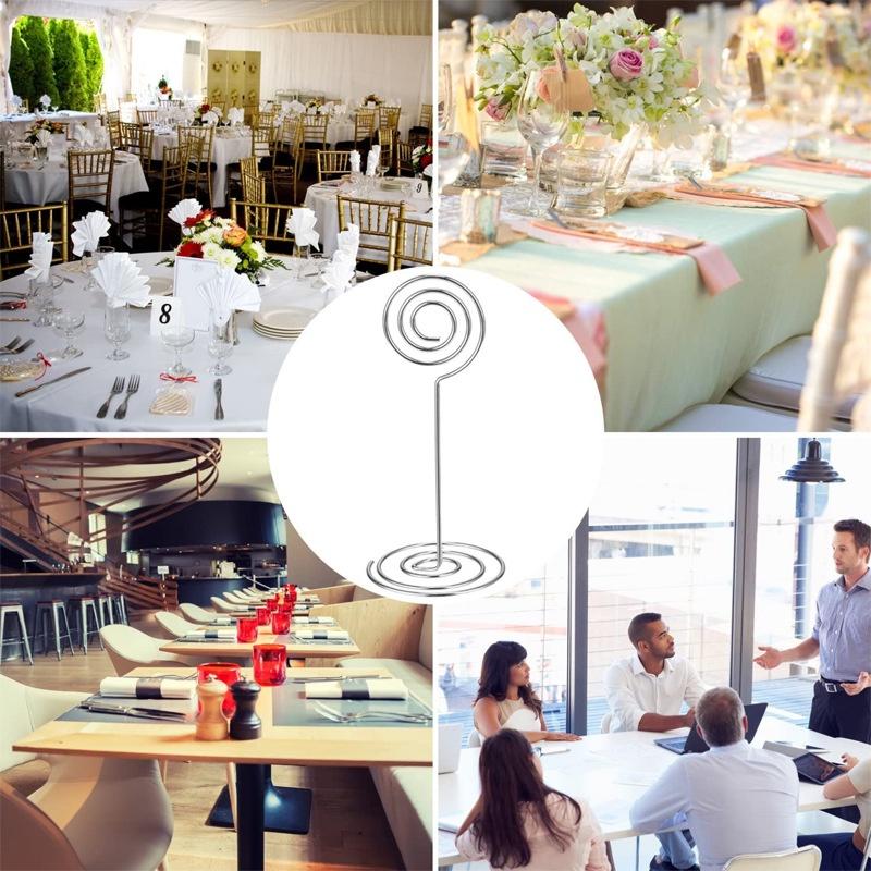 10 шт. металлические держатели для карточек, подставки для фотоклипов, свадебная вечеринка, номер стола, подставка для знака имени