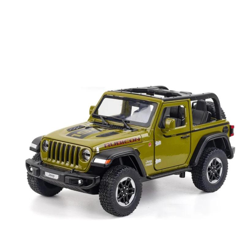 Масштаб 1/20 Jeep Wrangler Rubicon литые модели автомобилей из сплава металлические игрушечные внедорожники модель автомобиля имитационная коллекция детский подарок