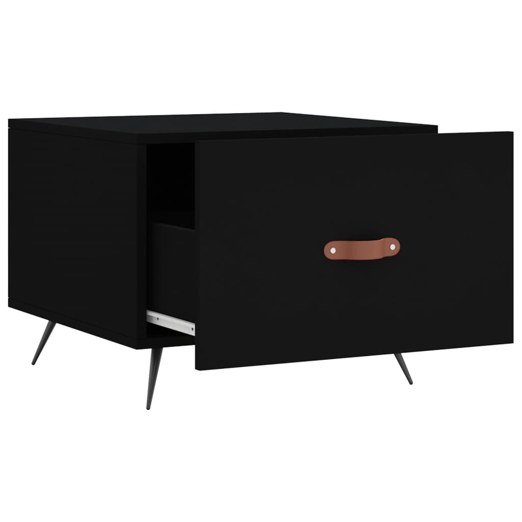 Coffee Table Black 50x50x40 cm Particleboard