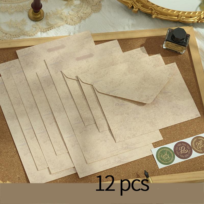 9 pcs Vintage envelope set retro girl art confession love letter greeting card paper