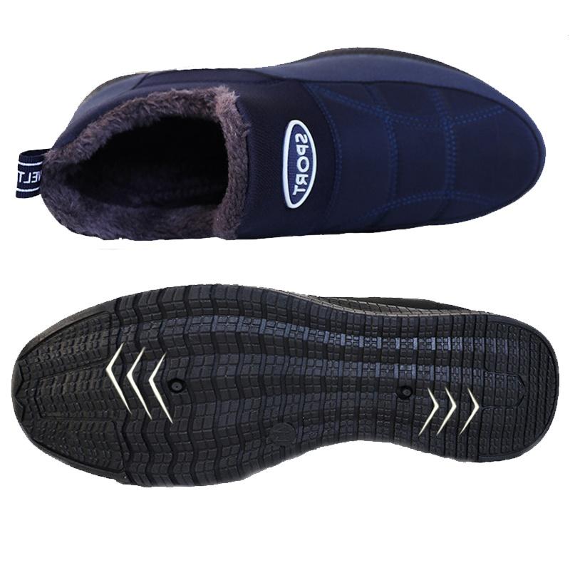 Men's Winter Velvet Cotton Shoes Warm Casual Shoes Waterproof and Non Slip Cotton Shoes