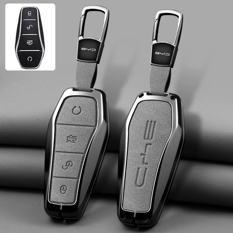 Чехол-брелок из цинкового сплава для BYD Seal U DMI Song Plus Atto 3 Han EV Dolphin Mini Sealion 7 Защитный чехол для ключа Аксессуары