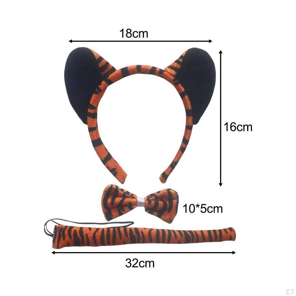 Костюм тигра на Хэллоуин, украшение для косплея, обруч для волос, повязка на голову для сценических представлений, карнавальный год