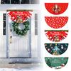 Christmas Banner Half Fan Banner Flag for Indoor Outdoor Holiday Party Decor Polyester Door Curtain for Living Room Wall Fireplace